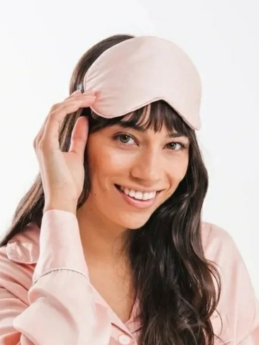 ettitude Bamboo Lyocell Eye Mask in Cloud Pink - 100% Organic Bamboo Lyocell - Picture 12 of 12